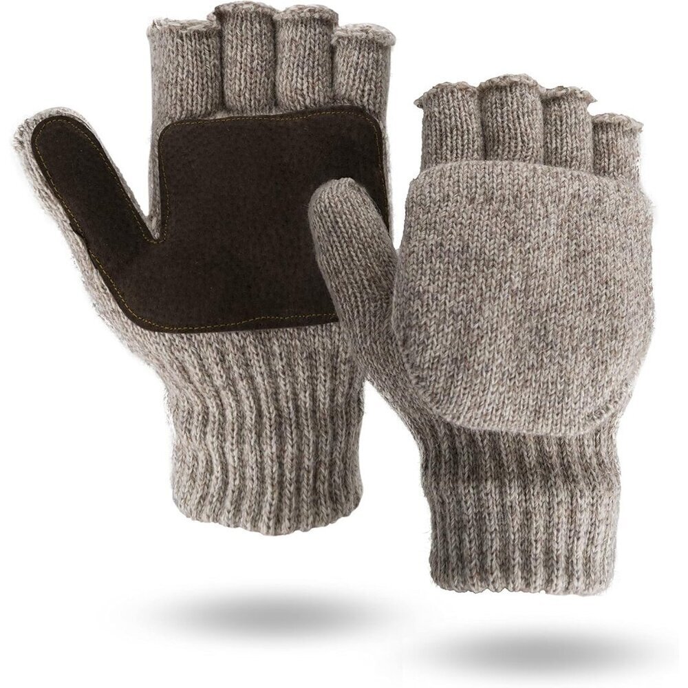 360 Rag Wool Glomitt Flip Mitten 3M Thinsulate Lined Tan